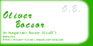 oliver bocsor business card